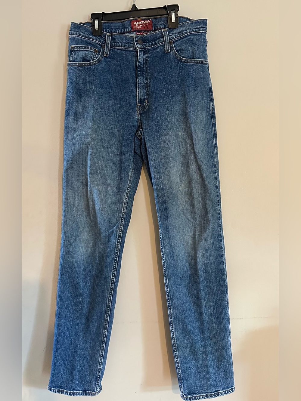 Arizona Jeans Men’s 32x34 Flex Relaxed Straight Leg Blue Denim Jeans - Picture 2 of 7